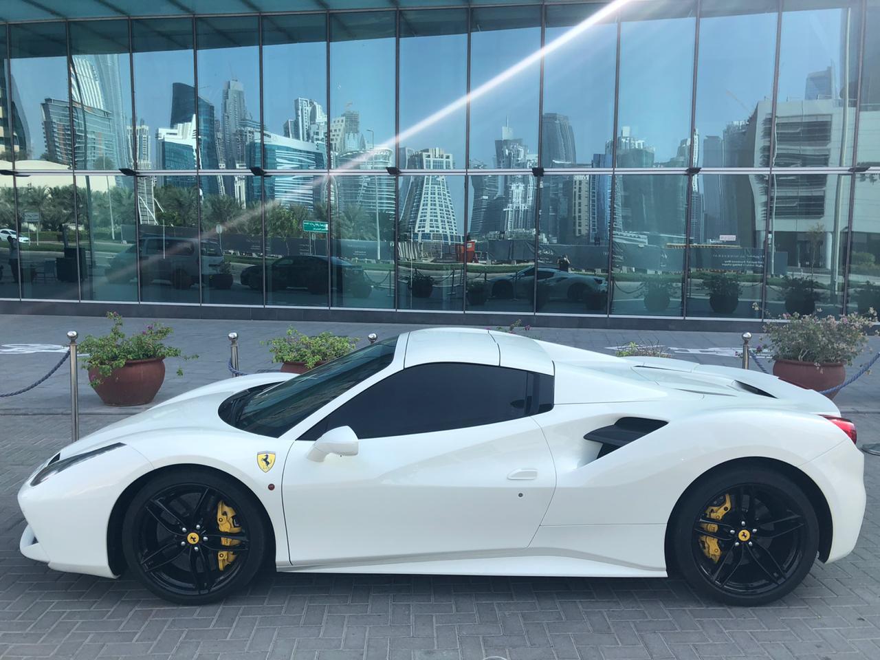 hire Ferrari 488 Spider Convertible in dubai