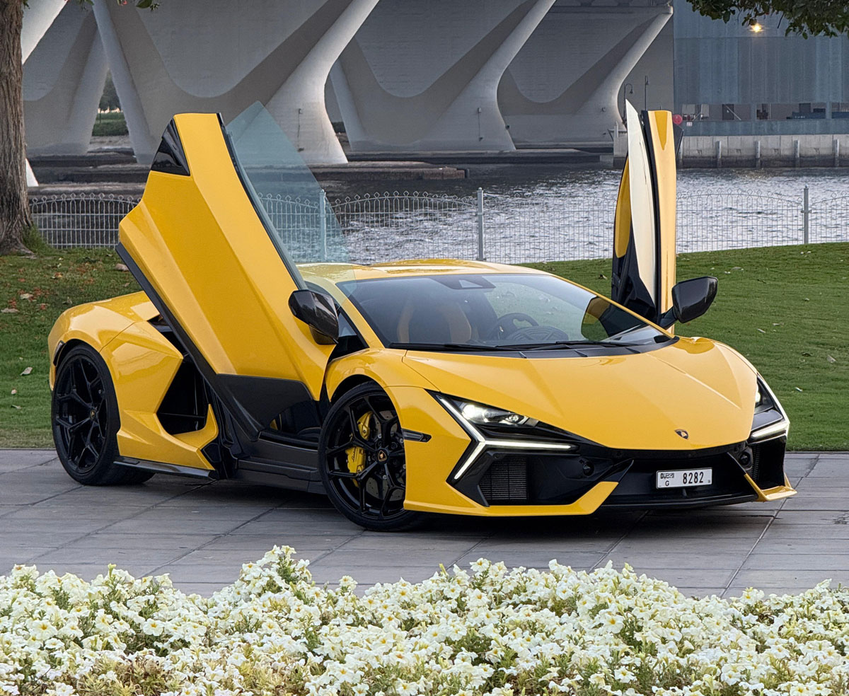 hire Lamborghini Revuelto V12 Yellow in dubai