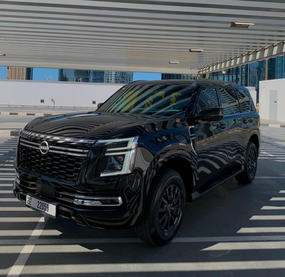 Nissan Patrol Twin Turbo Black  2025 Vermietung Dubai