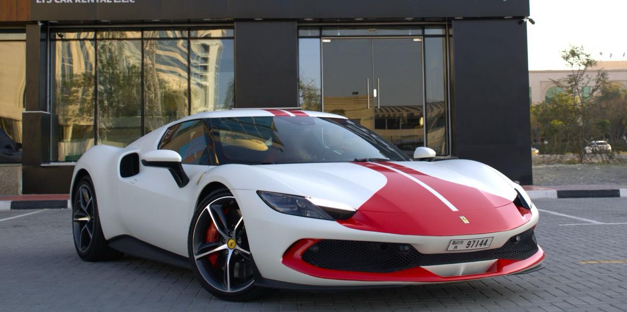 فيراري Gtb أبيض  2024 تأجير دبي