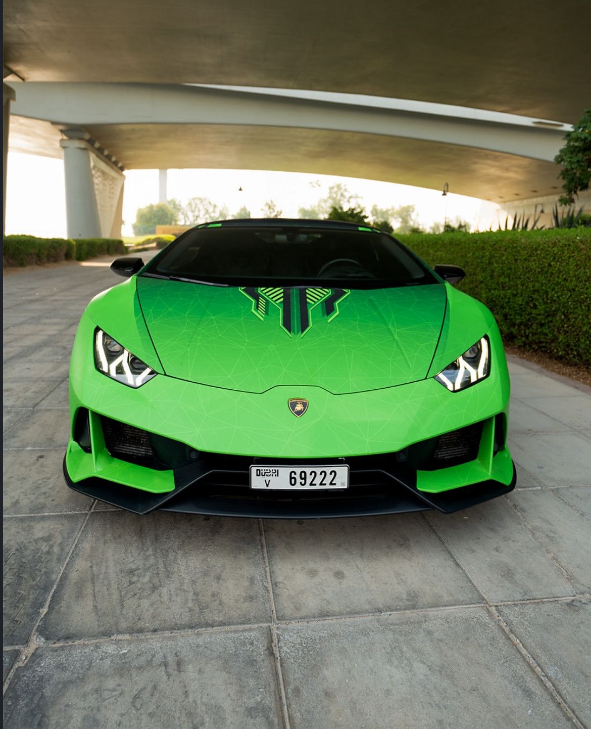 Lamborghini Huracan EVO Green & Black  2021 rental dubai
