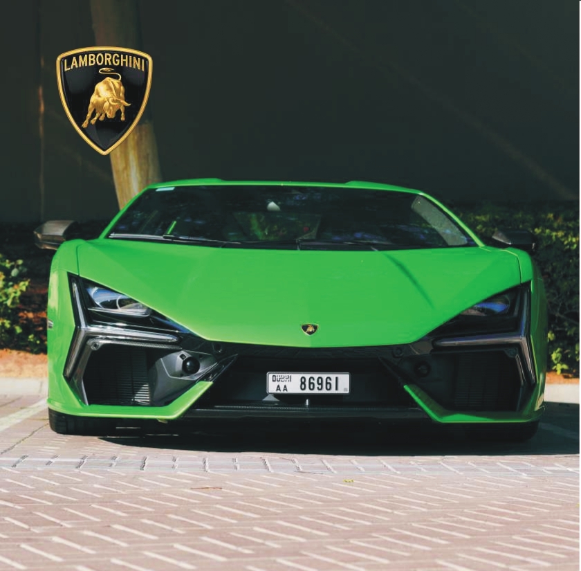 Cheap Lamborghini Revuelto Green interior Grey  2024 rental dubai
