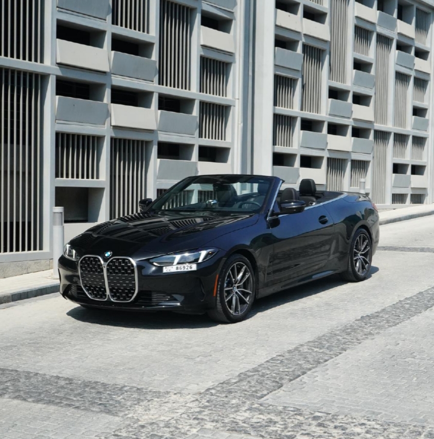 Cheap BMW 430I 4 series Black  2025 rental dubai
