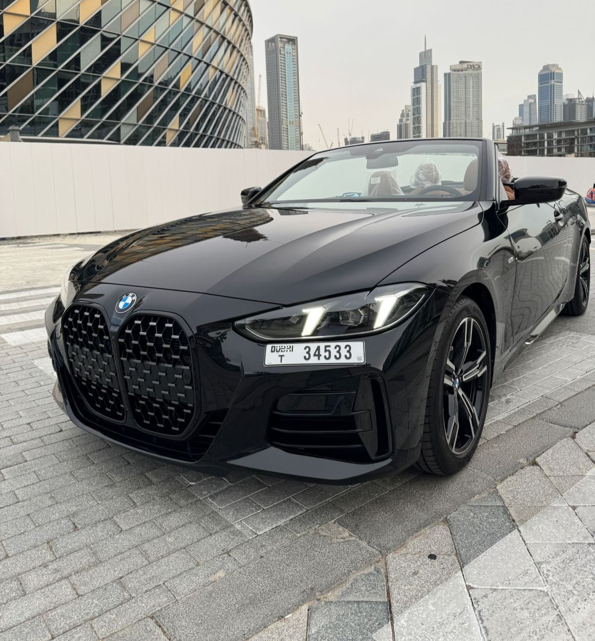 BMW 420i Cabrio Black interior Saffron  2026 rental dubai