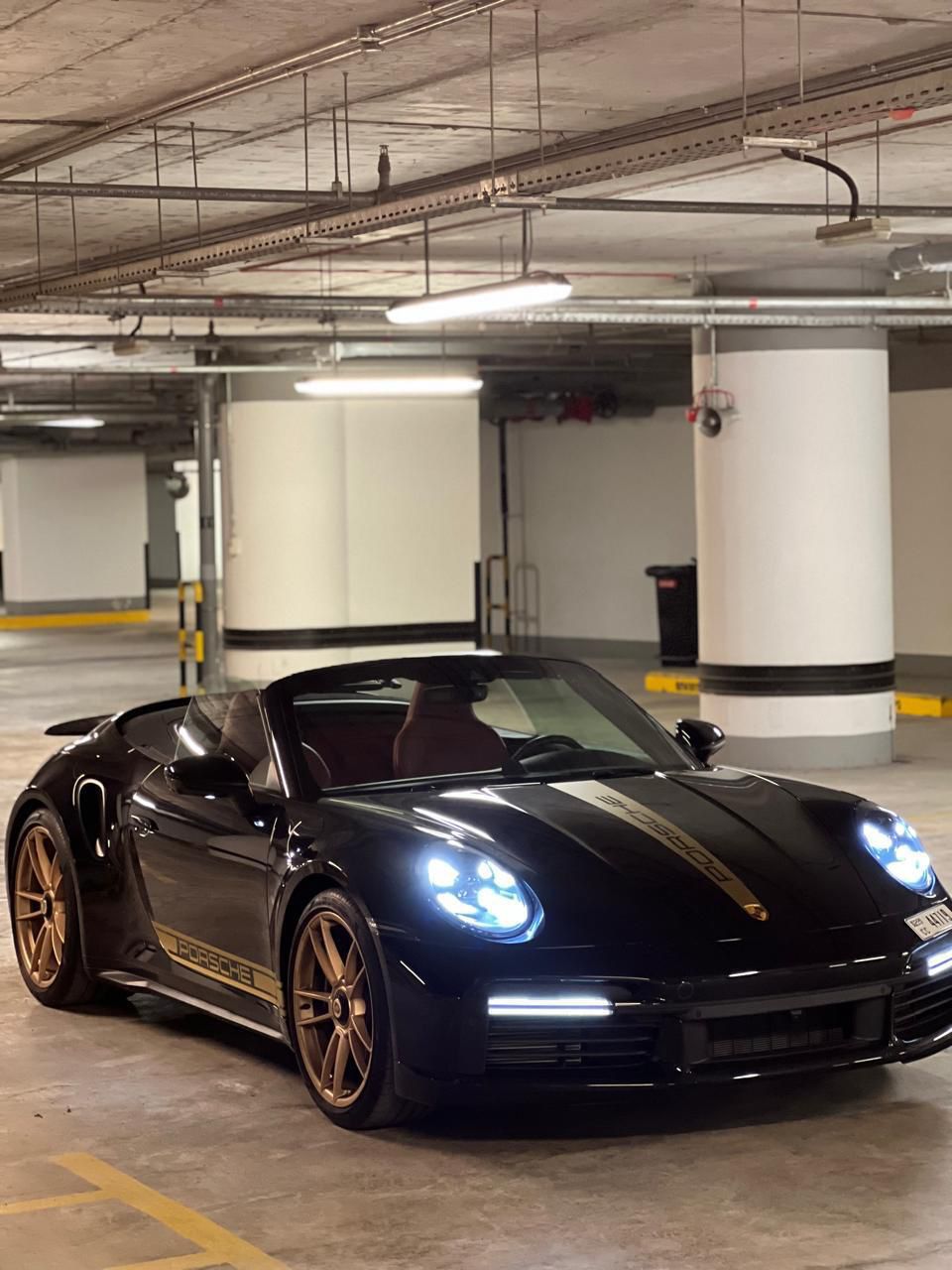Porsche 911 Turbo Black Good Price  2023 rental dubai