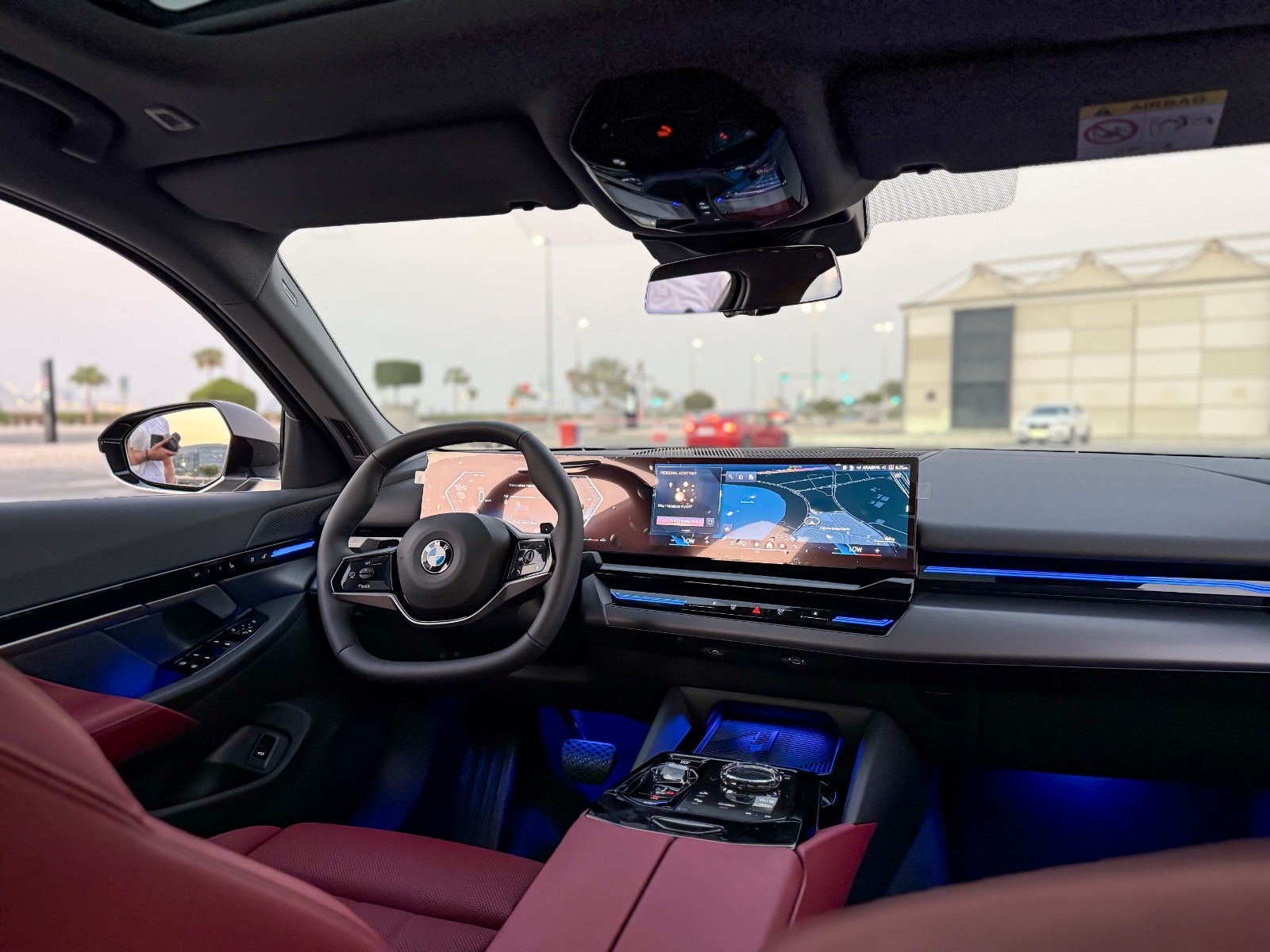 hire BMW 5 Series 520i Black interior Red  2026 in dubai