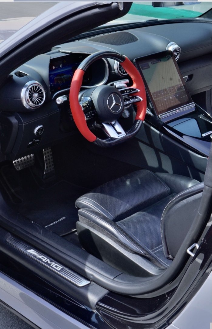 hire Mercedes AMG SL63 Light Grey  2025 in dubai